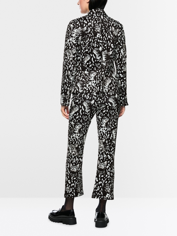 Printed jersey blazer