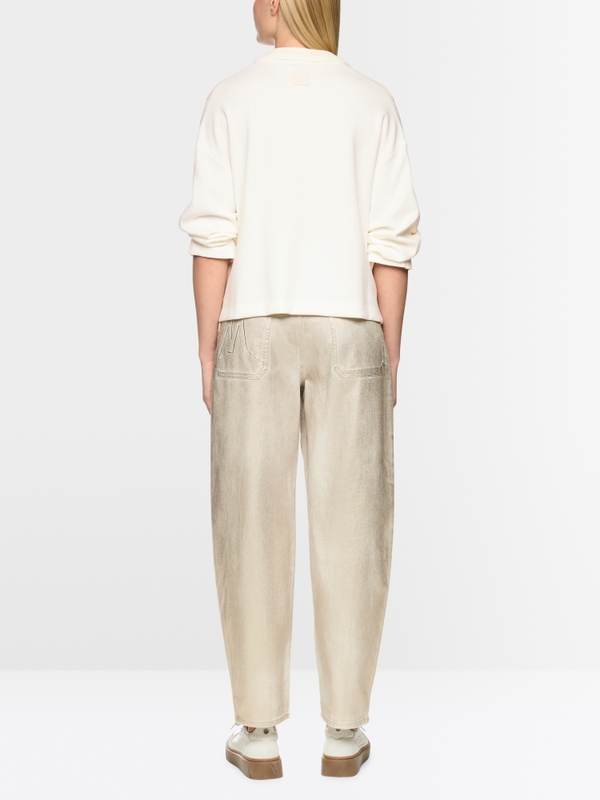 ‘Knitted in Germany’ V-neck jumper