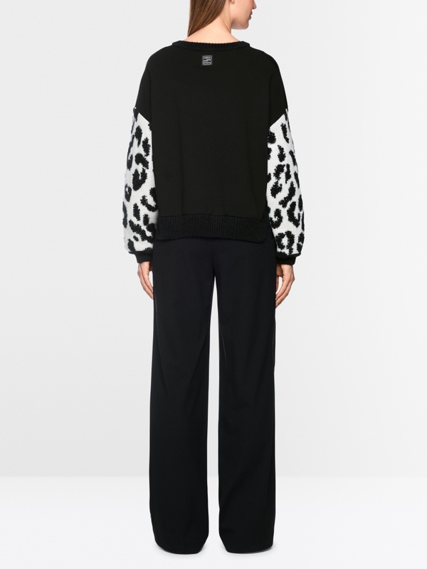 ‘Knitted in Germany’ leo print jumper