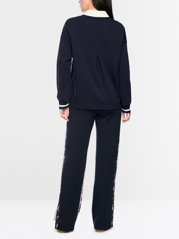Sweat-shirt à col polo