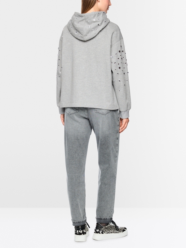 Hoodie with rhinestones