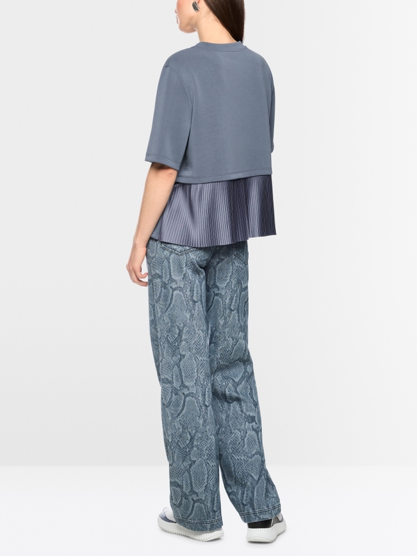 T-shirt with pleated details