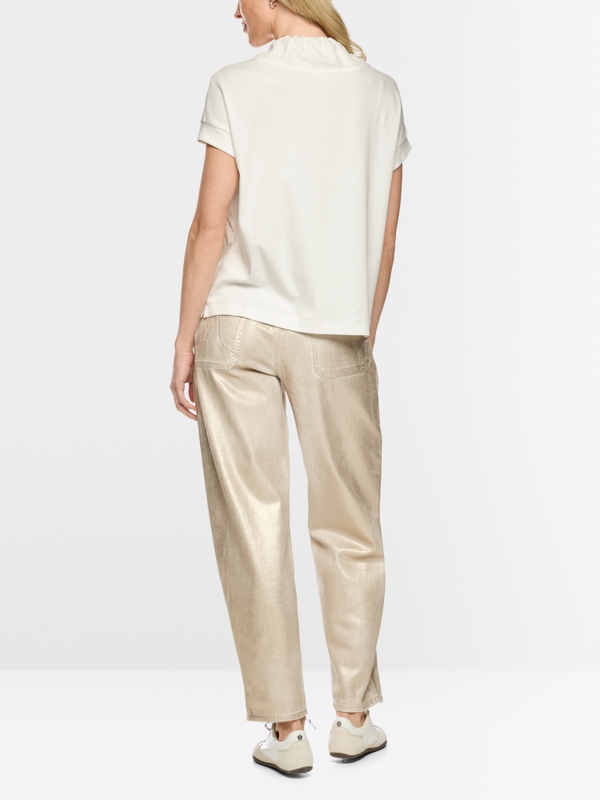 Chemisier avec lurex et imprimé doré