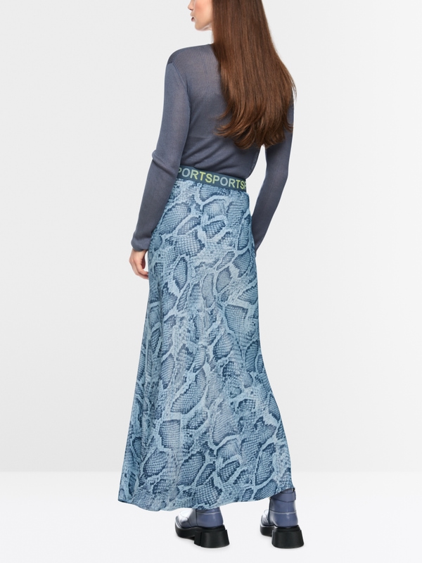 Midi skirt with animal print