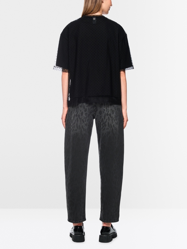 RUMA jeans with leopard print