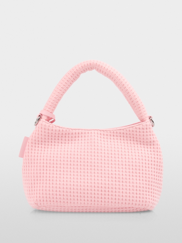 Handbag with knitted surface