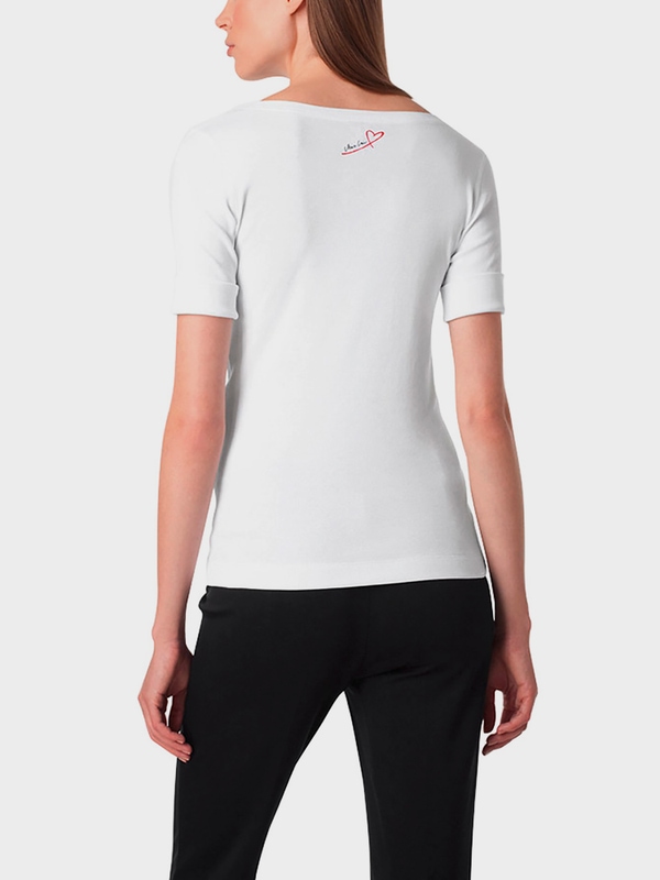 T-shirt en fin jersey côtelé