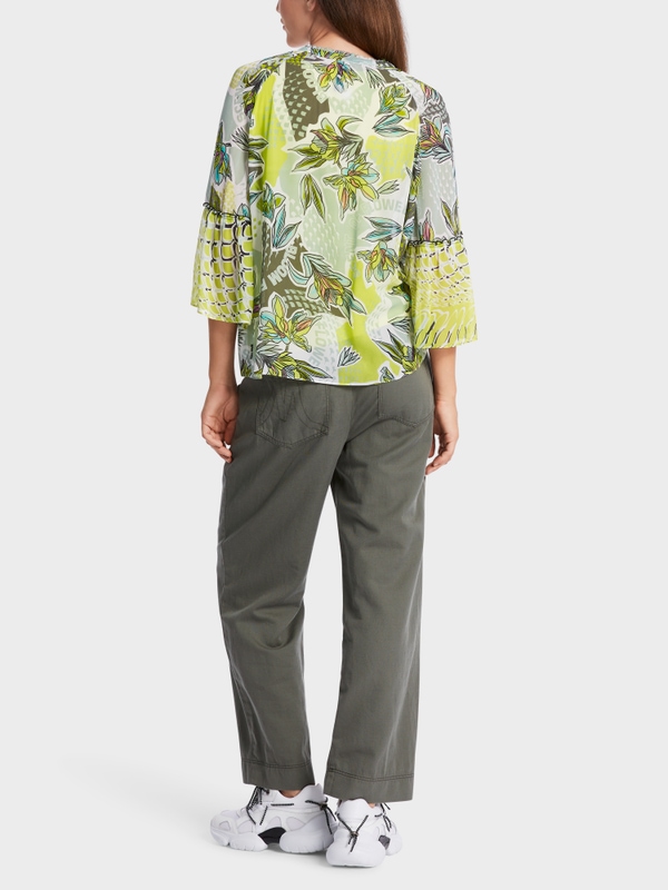 Raglanbluse aus Viskosecrêpe | marc-cain.com/de