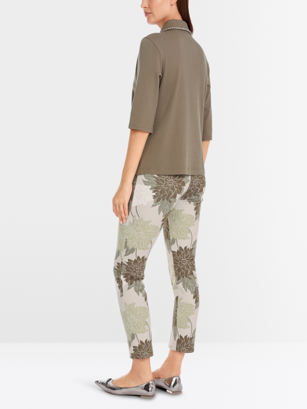 Polo-Shirt mit Strass-Besatz