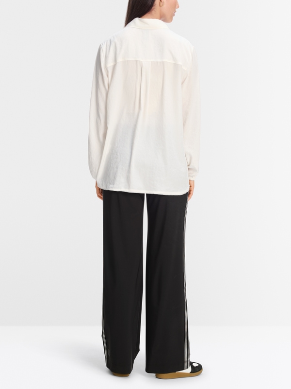 Lichtgewicht overhemdblouse effen kleur