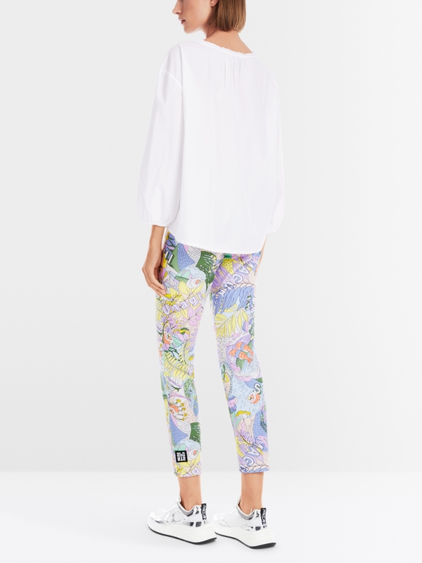 Lässige Baumwollbluse "Rethink Together"