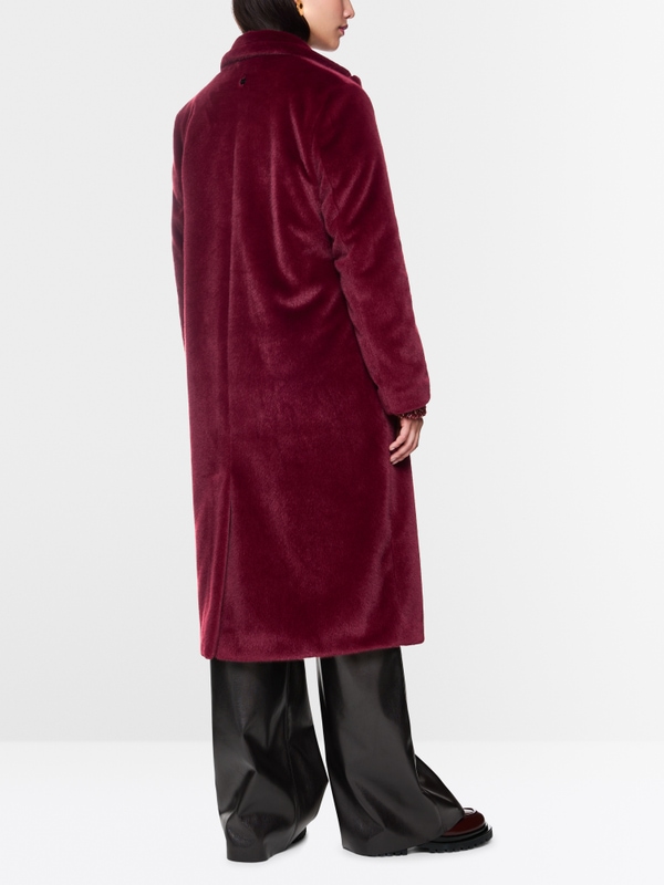Manteau moelleux à col