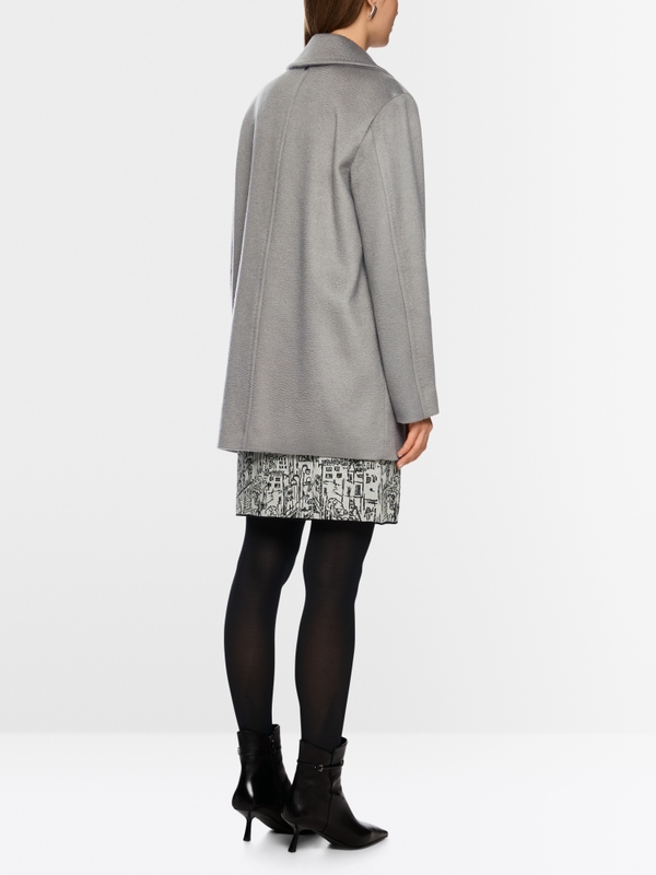 Double-breasted wool coat