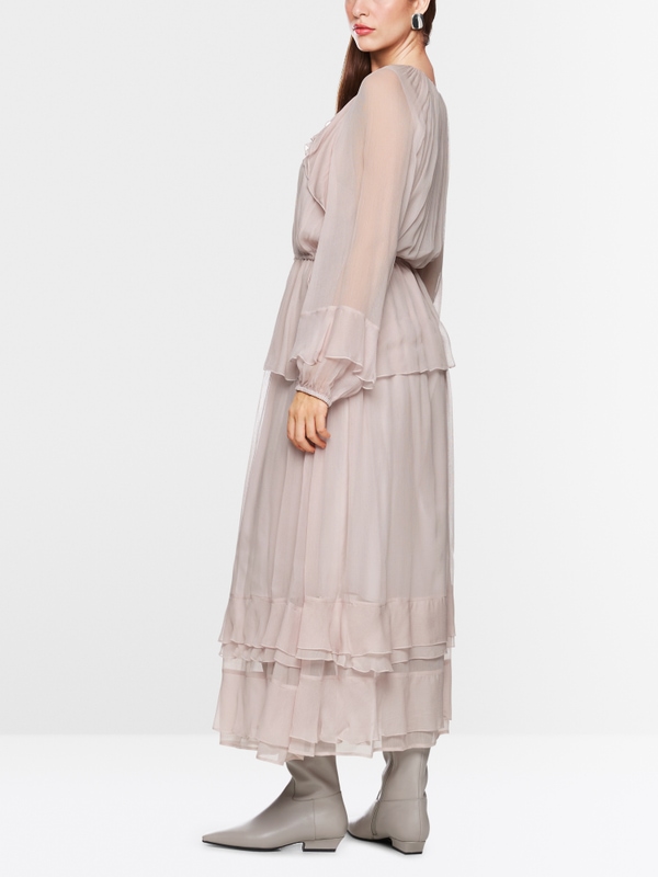 Robe longue à volants