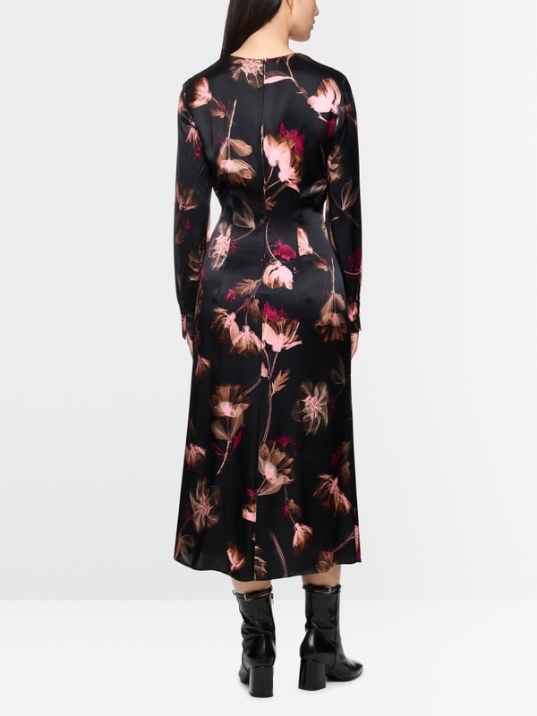 Seidenkleid mit floralem Print