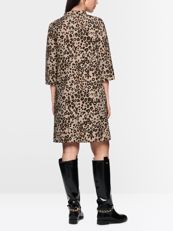 Robe léopard en jersey scuba
