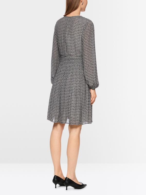 Robe en viscose mi-longue froncée
