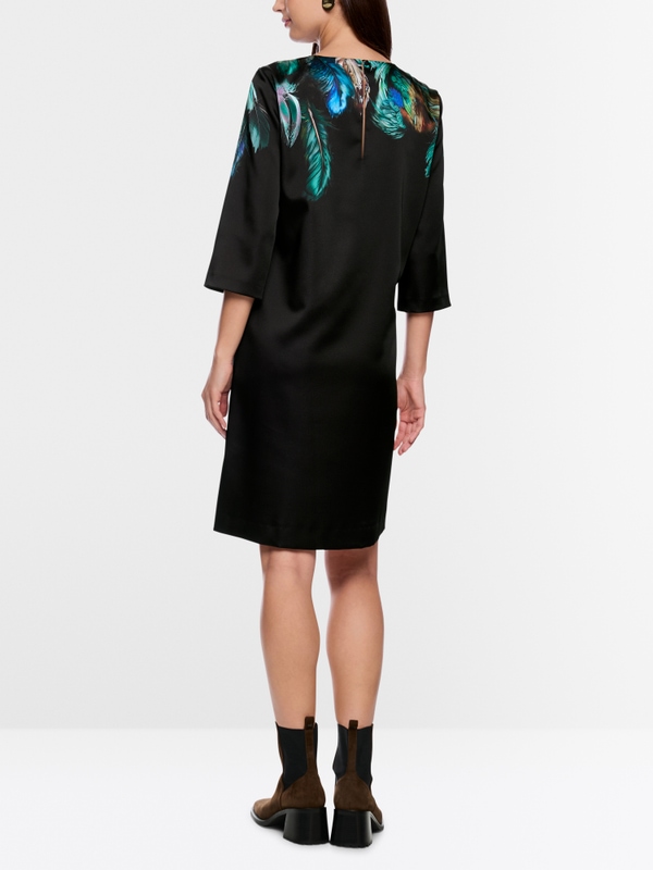 Robe avec imprimé plumes