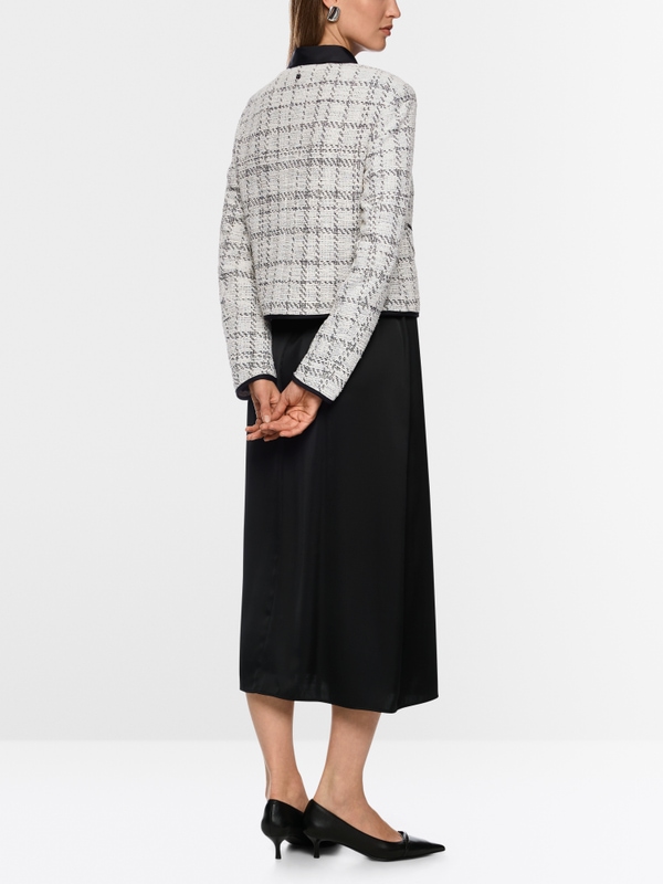 Veste jacquard avec détails contrastés