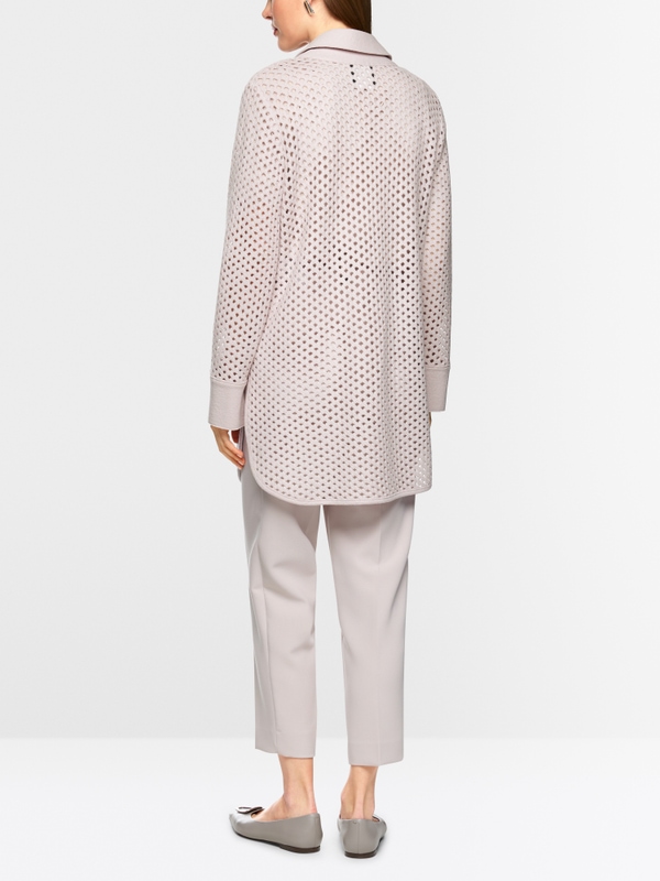 Cardigan met rasterlook, Knitted in Germany
