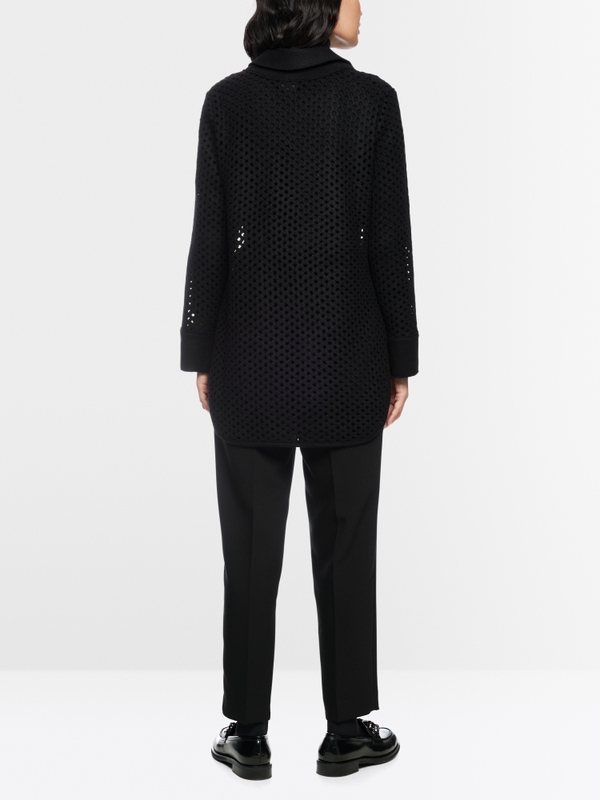 Cardigan met rasterlook, Knitted in Germany