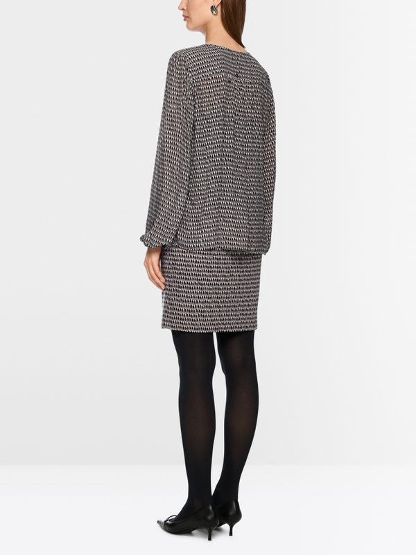 Blouse van viscose met sprinklesprint