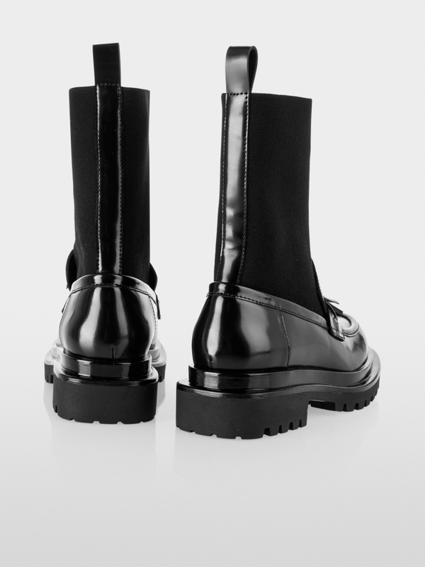 Mocassins à tige tricotée