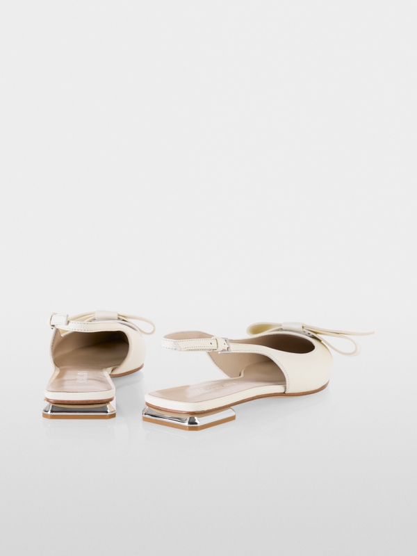 Sling ballerinas with bow