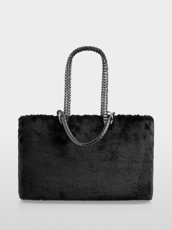 Faux fur shopper