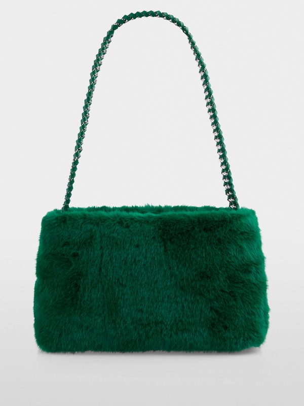 Sac à bandoulière en fausse fourrure