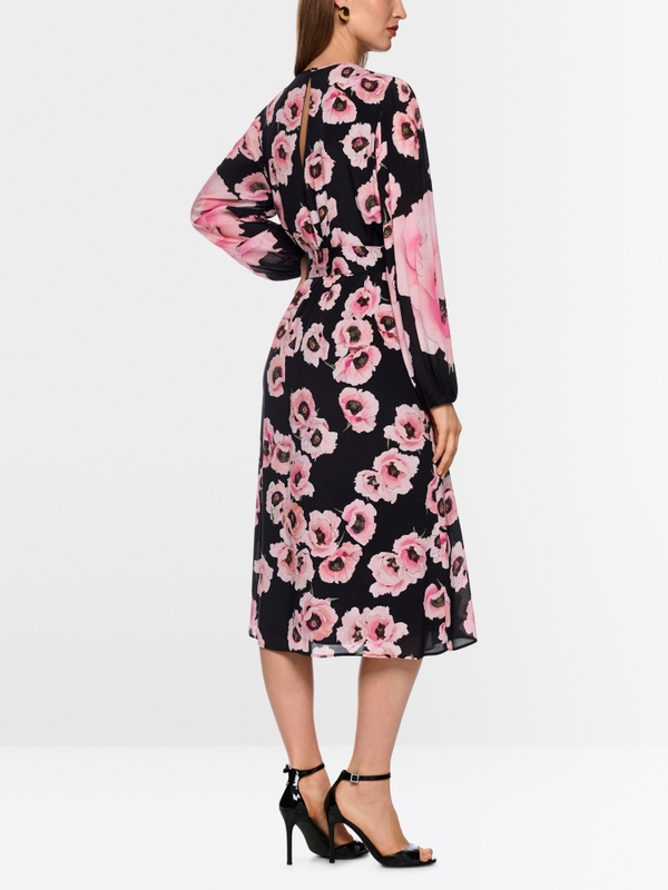 Midi-jurk met bloemenprint