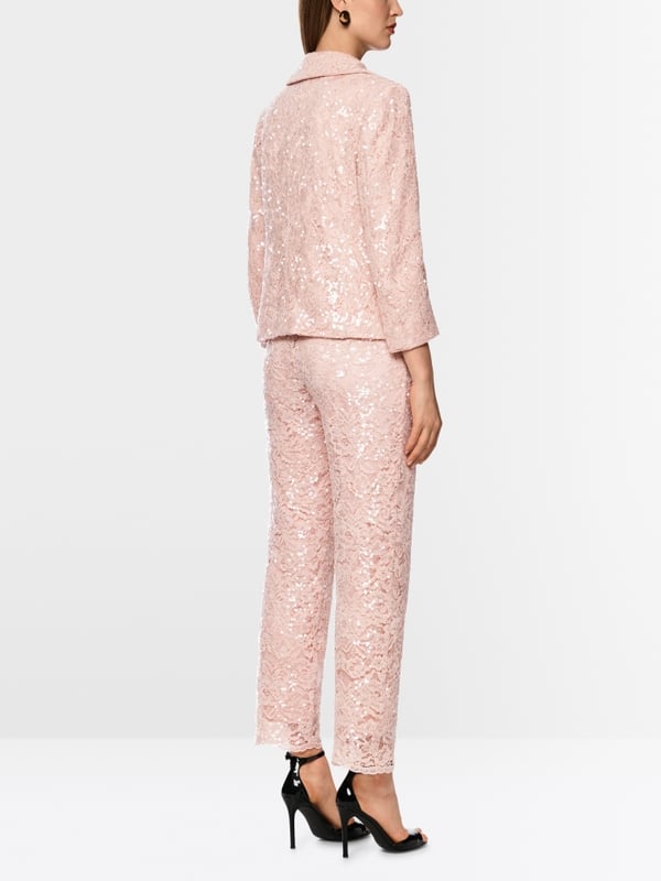 Jacket with lace and sequins