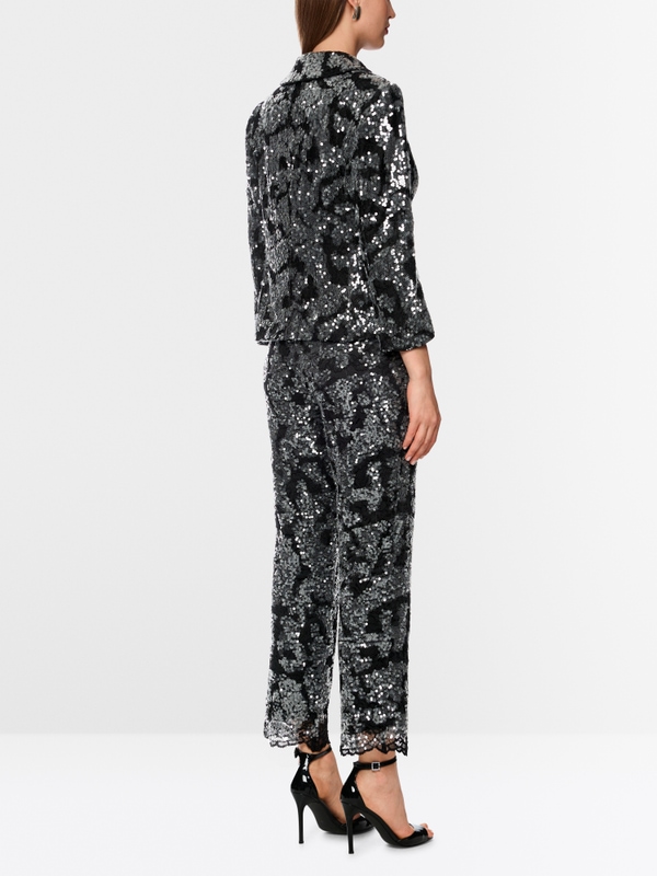 Jacke mit Spitze und Pailletten