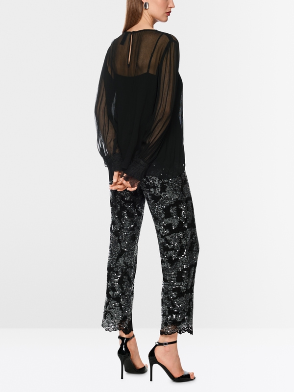 Blouse van zachte viscosecrêpe