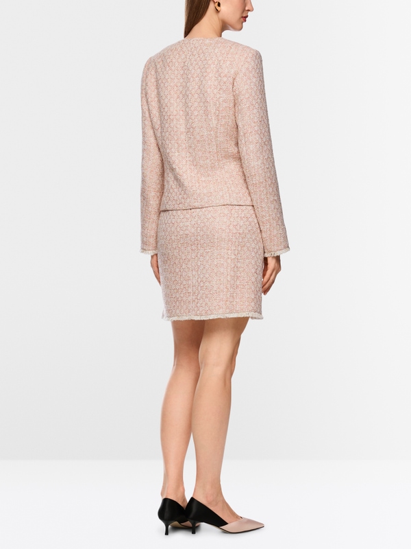 Bouclé rok met franjes