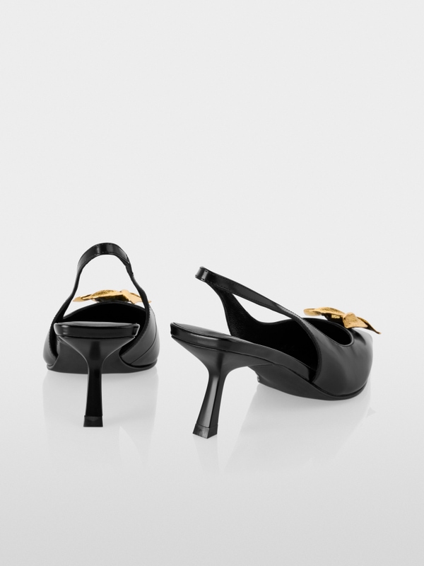 Slingback pumps in calf leather