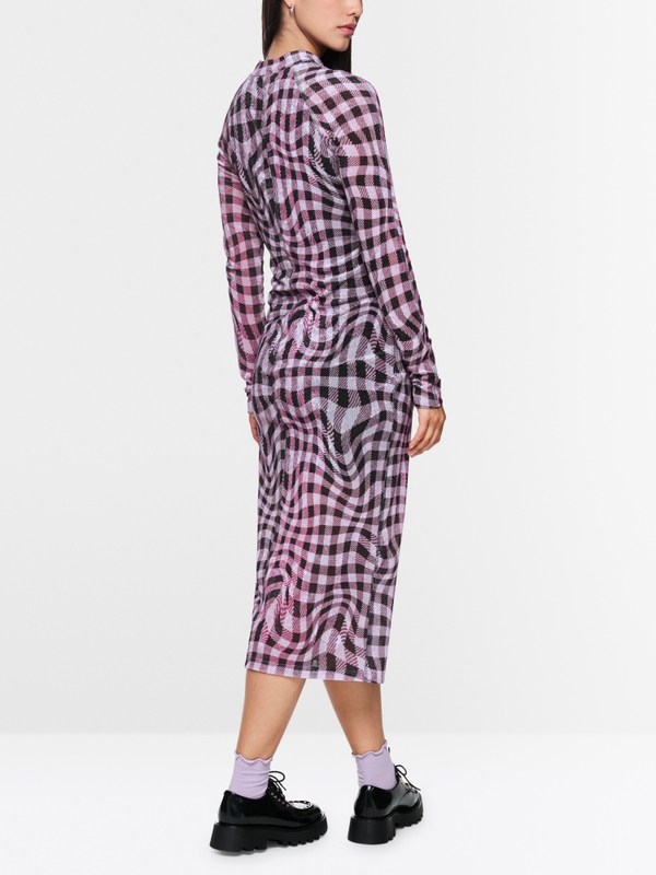 Midi-jurk in netlook