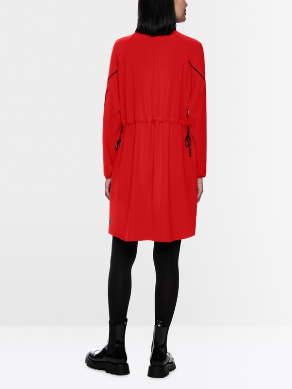 Kleid mit Zipper und Raffdetail