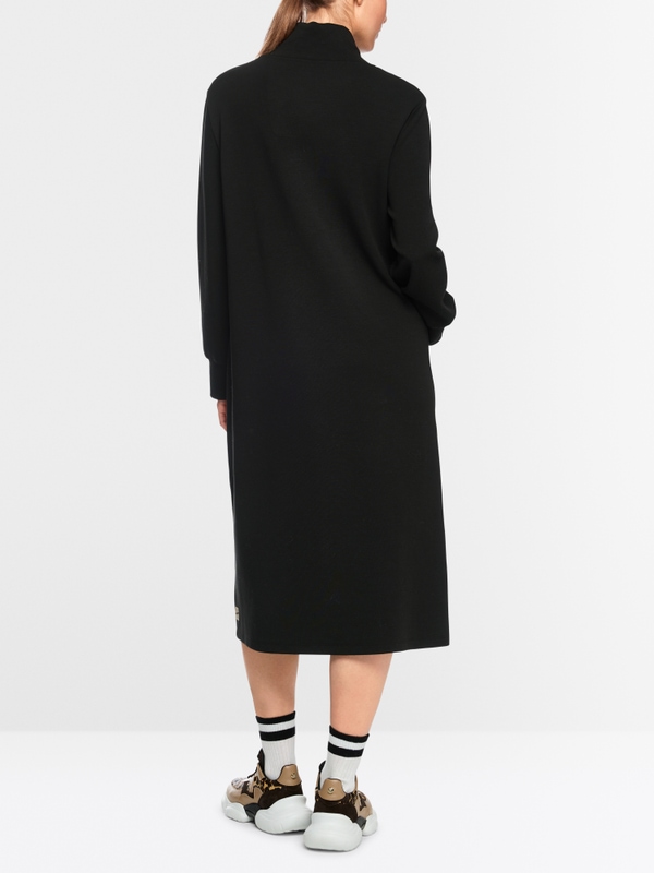 Midi sweatshirt dress with leopard cord