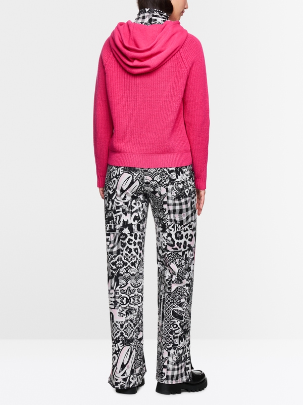 Knitted in Germany hooded jumper