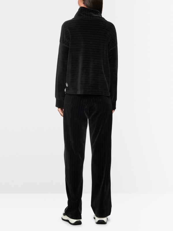 Sweatshirt van chenille met tunnelkraag