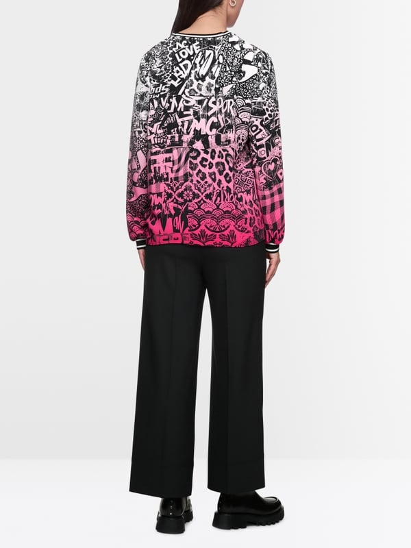 Losvallende blouse met print