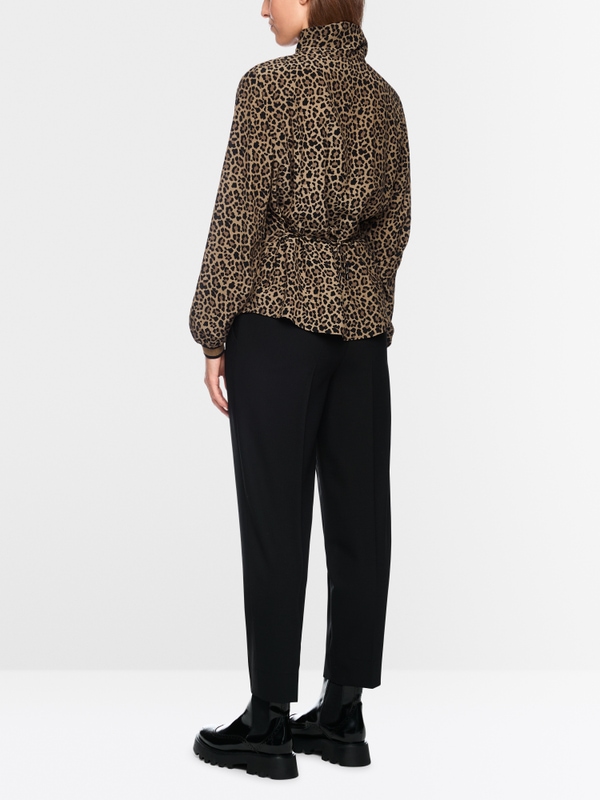 Viscose blouse with leopard print