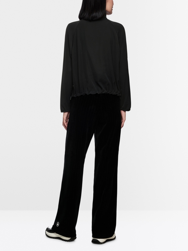 Blouse shirt with zip and drawstring