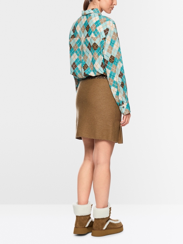 Viscose blouse with argyle pattern
