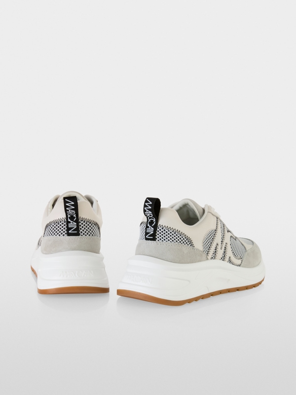Sneaker aus Leder-Mix