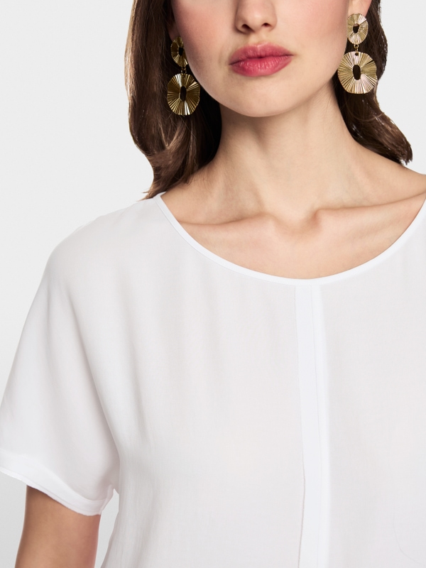 Blouse ample en tissu fluide