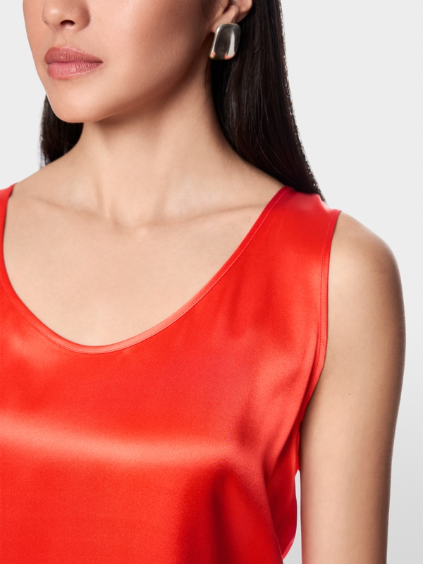 Silk Top with Round Neckline
