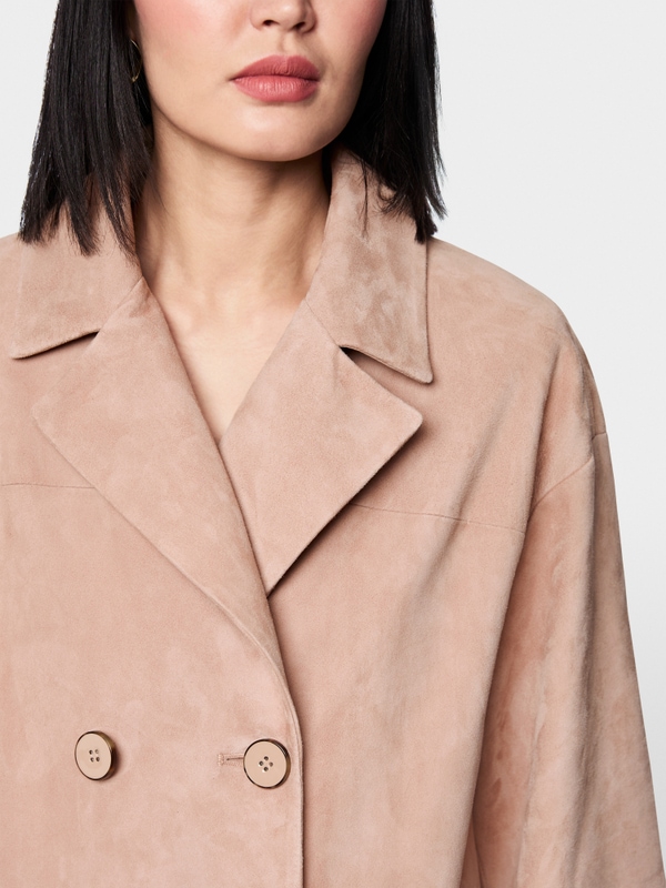 ‘Rethink Together’ suede coat