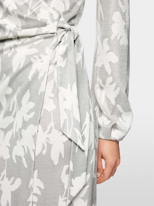 Long-sleeved wrap dress